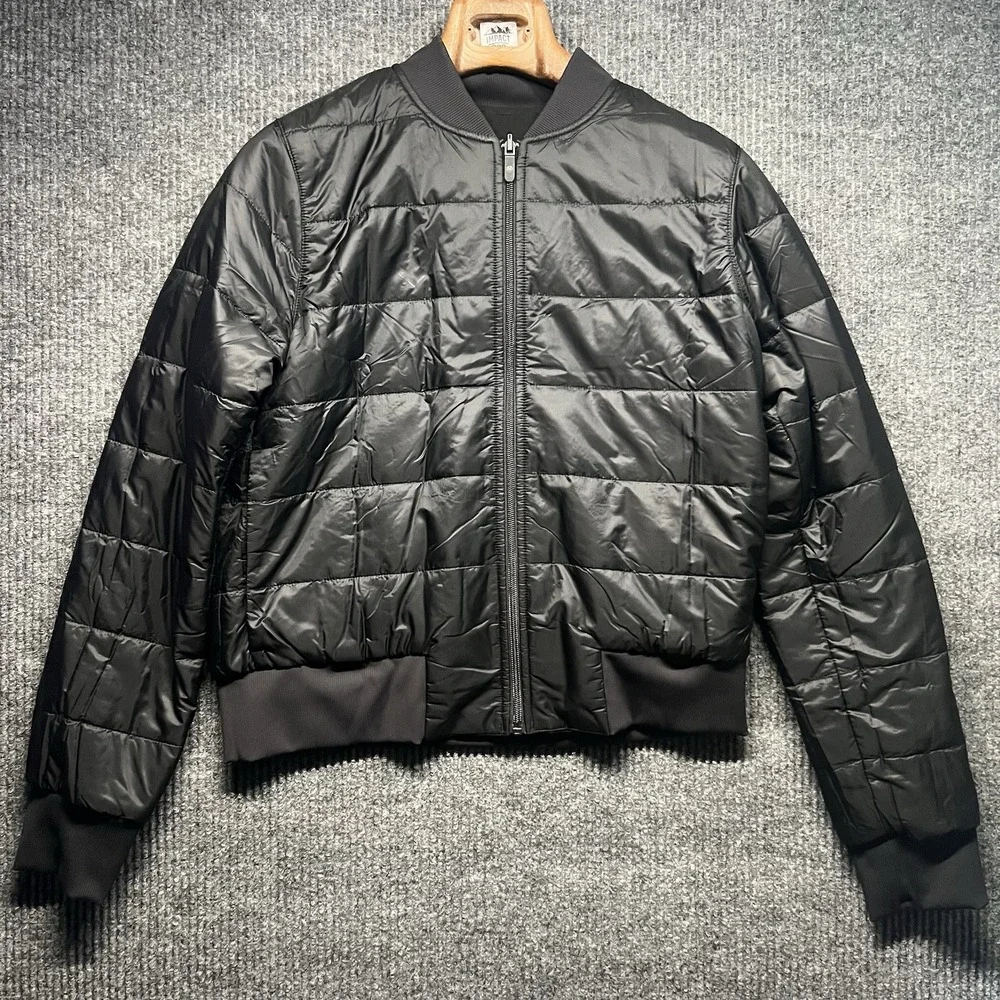Lululemon X Seattle Kraken Women's Reversible Insulated Bomber Jacket Black Sz 8